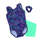 Load image into Gallery viewer, Lil&#39; Bitty Multi Leopard Leotard and shorts
