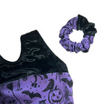 Load image into Gallery viewer, Girls Gymnastics Halloween Leotard Purple
