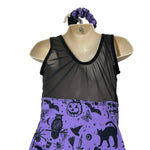 Load image into Gallery viewer, Girls Gymnastics Halloween Leotard Purple
