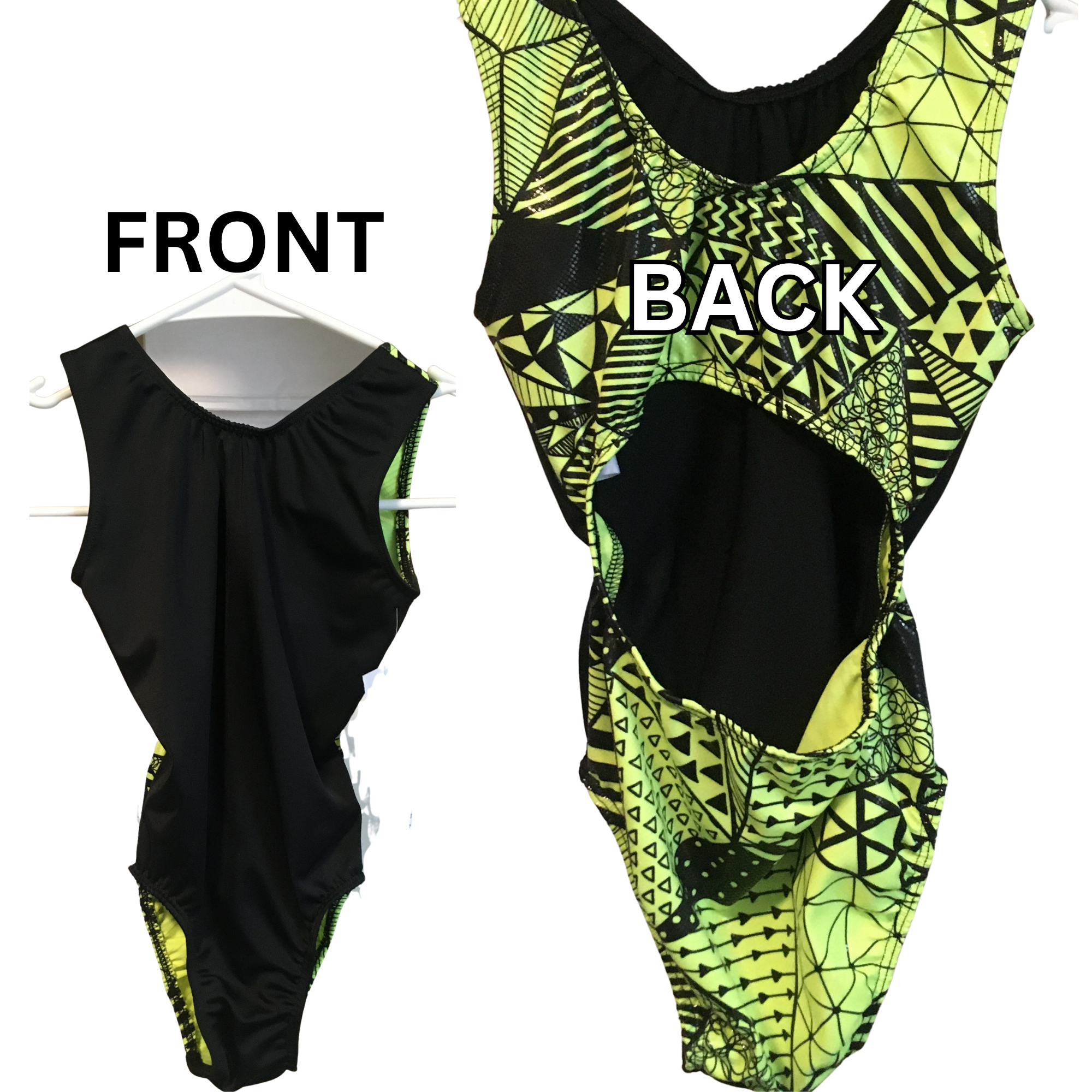 Construction Zone Gymnastics FlipIt Open Back Leotard