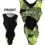 Load image into Gallery viewer, Construction Zone Gymnastics FlipIt Open Back Leotard
