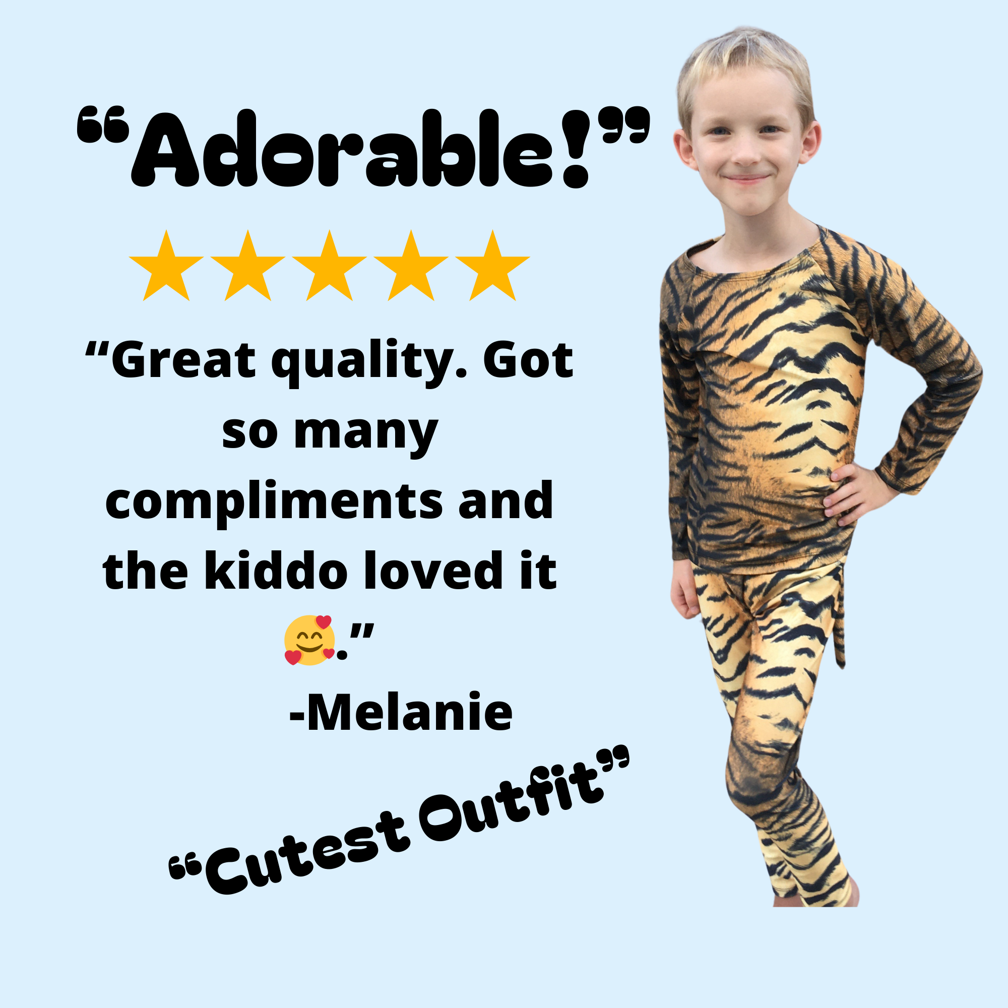 Costume TIGER Shirt Pants Kids Halloween Dress Up