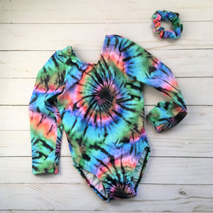 Lil' Bitty Long Sleeve Leotard and Short Sets TIE DYE