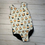 Load image into Gallery viewer, Girls Gymnastics Leotard Cute Candy Corn Halloween

