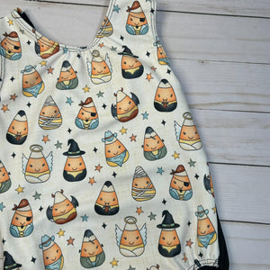 Girls Gymnastics Leotard Cute Candy Corn Halloween
