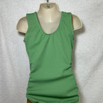 Load image into Gallery viewer, Tank leotard back with optional solid sage green
