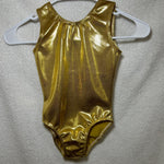 Load image into Gallery viewer, Shiny gold tank gymnastics leotard front
