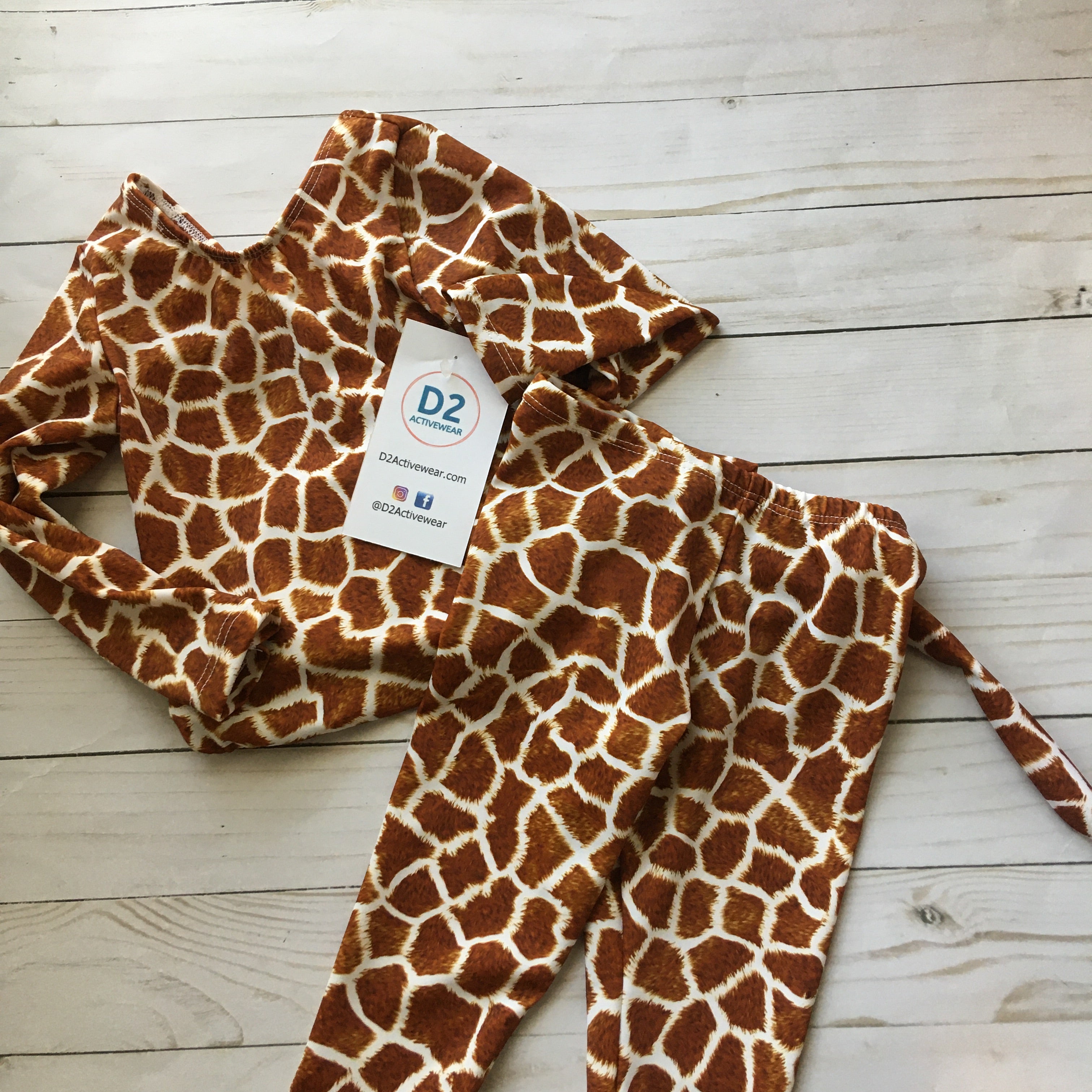 Costume GIRAFFE Shirt Pants Kids Halloween Dress Up