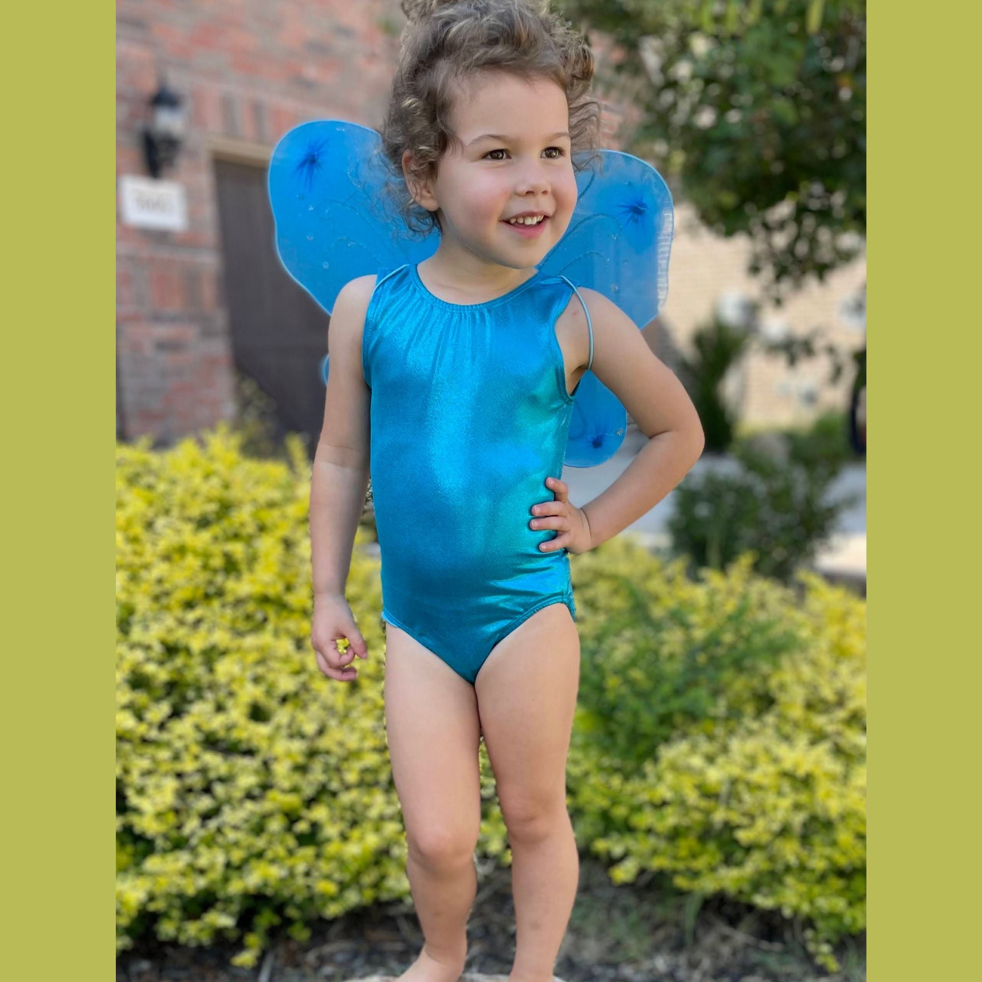 Turquoise Blue Fairy Halloween Costume, Dress Up, Tank Leotard 12-18 months / Blue Scrunchie Turquoise Blue Fairy Halloween Costume, Dress Up, Tank Leotard 12-18 months / Blue Scrunchie