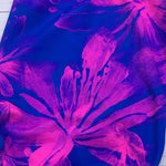 Load image into Gallery viewer, gymnastics grip bag in hot pink floral with deep blue background
