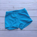Load image into Gallery viewer, turquoise girls gymnastics dance cheer athletic shorts
